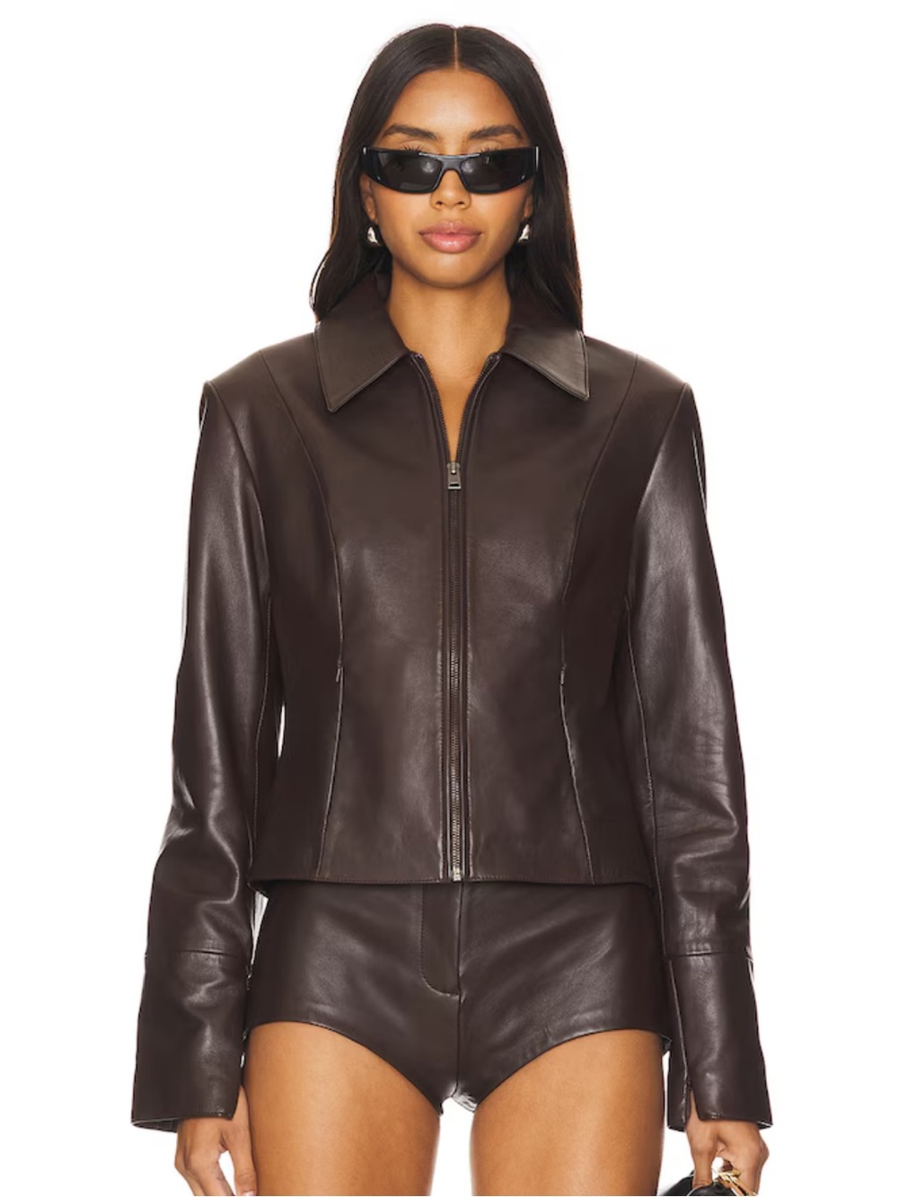LAMARQUE Oceana Jacket in Mahogany and Annaise Short in Mahogany